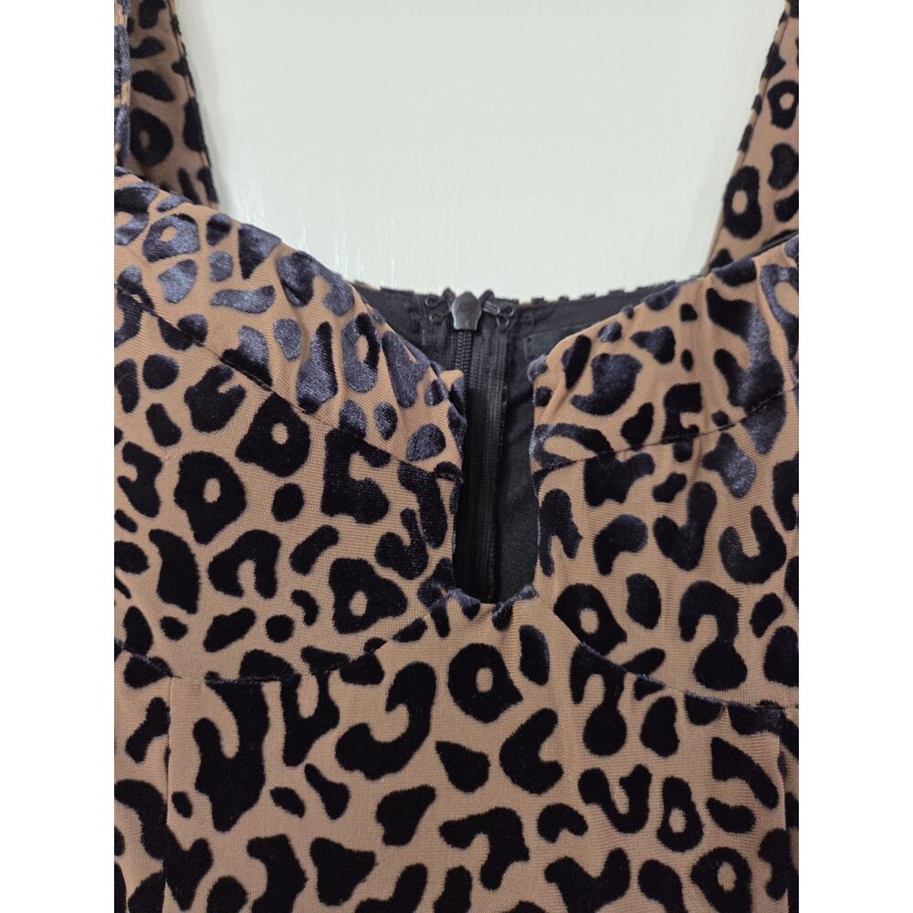 Forever 21 Y2K Leopard Print Bodycon Sexy Mini Dress, Women's Size Medium - Picture 3 of 11